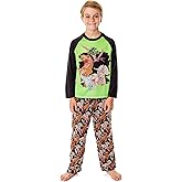 INTIMO Jurassic World Boys' Movie Film Dinosaurs Roaming Park Logo Sleep Pajama Set