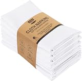 Utopia Kitchen 12 Pack Cotton Blend Cloth Napkins 50x50cm White view 5
