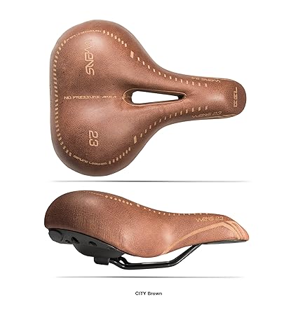 SELLE ESSE Fahrradsattel WENS 2.3 Leder (City), braun