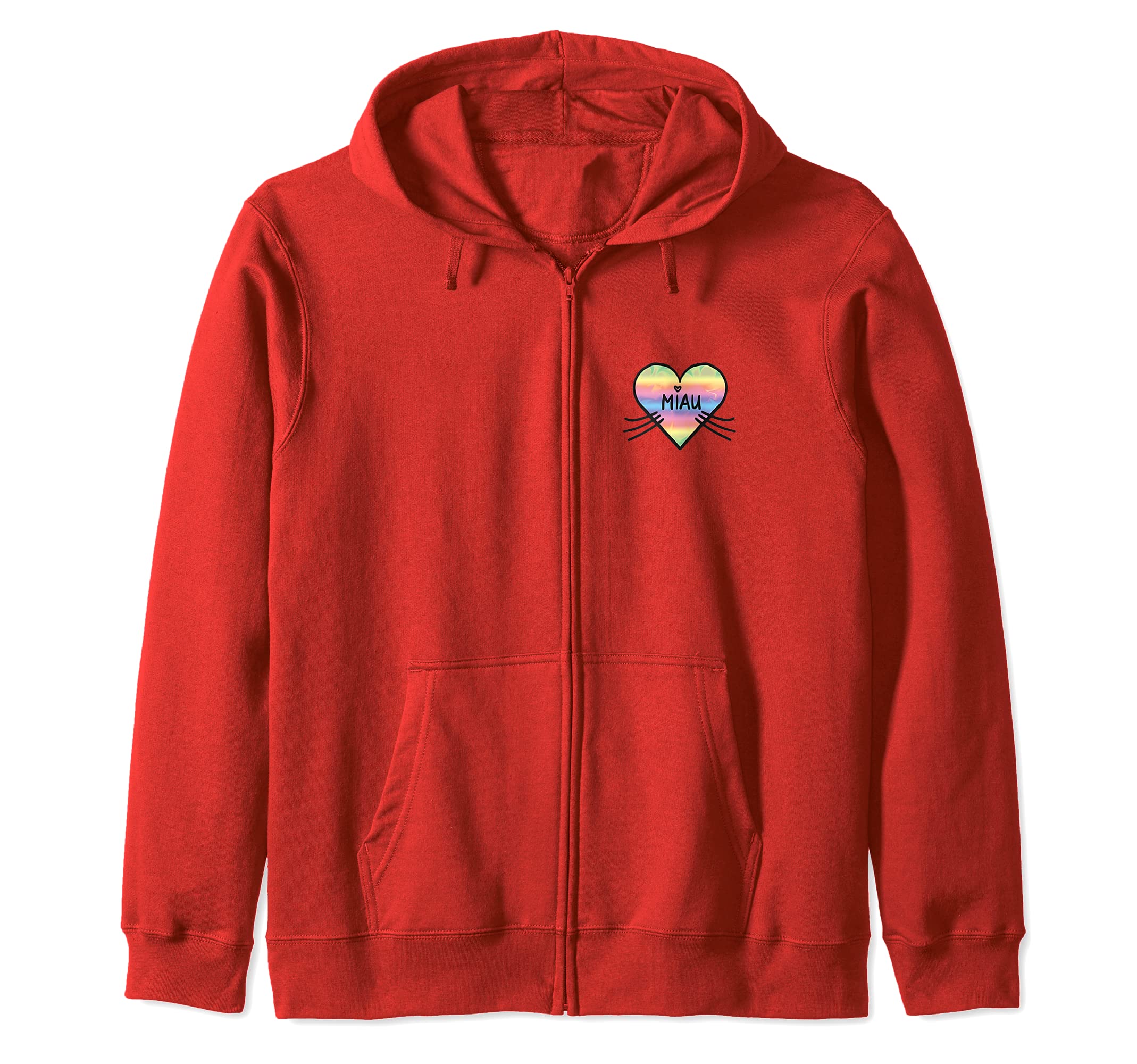 Meow, heart, cat, cat lover, sayings, pet, humor, quotes Zip Hoodie