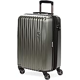 SwissGear 7272 Energie Expandable Hardside Luggage with Spinner Wheels and TSA Lock, Gunmetal, Carry-On 19-Inch