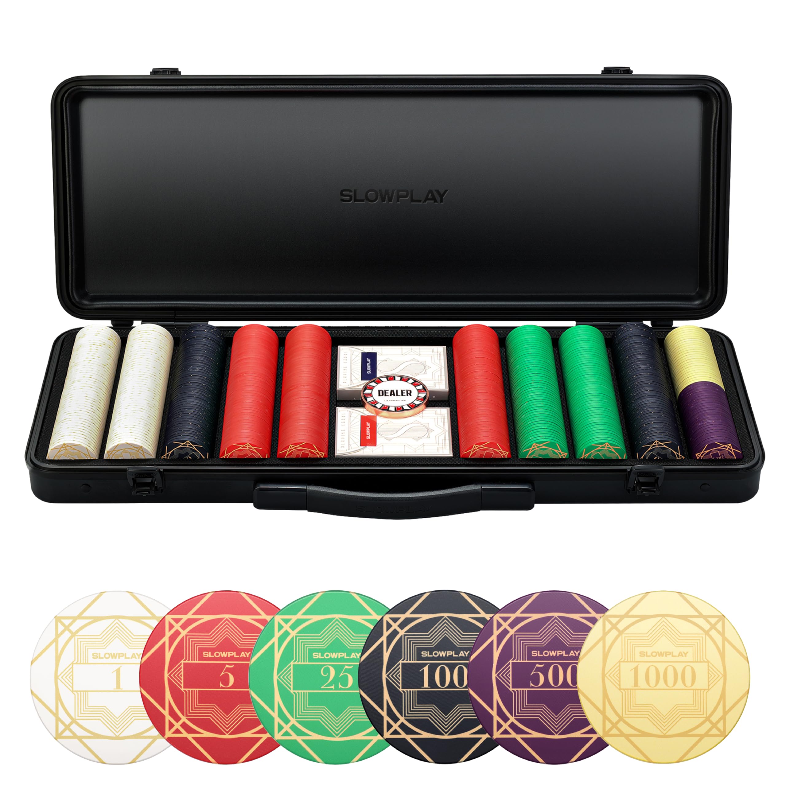SLOWPLAY ACES Poker Set (500 pcs Numbered)