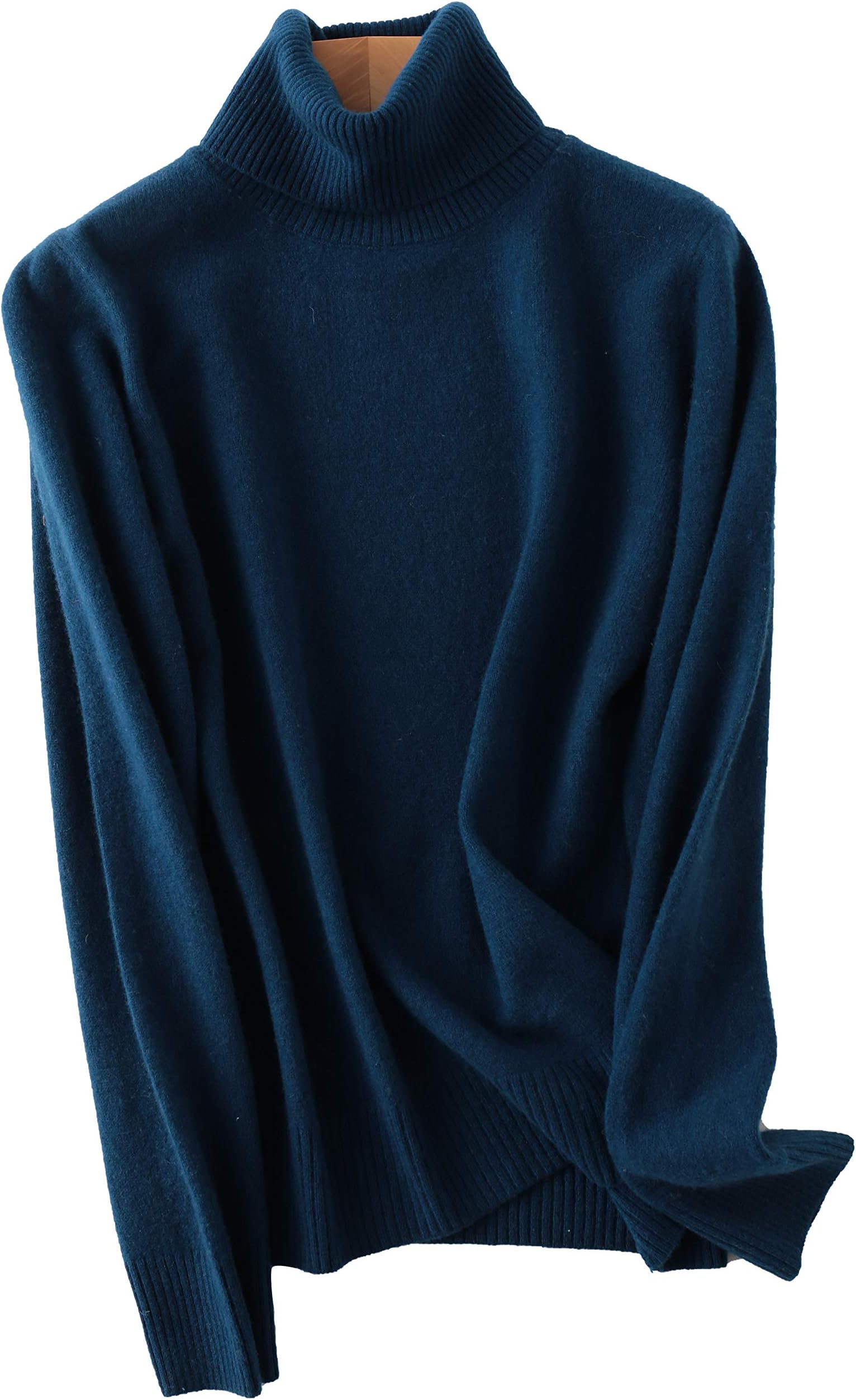 PHELEAD Women's 100% Merino Wool Turtleneck Winter Casual Long Sleeve Knit Jumper Sweater Pullover
