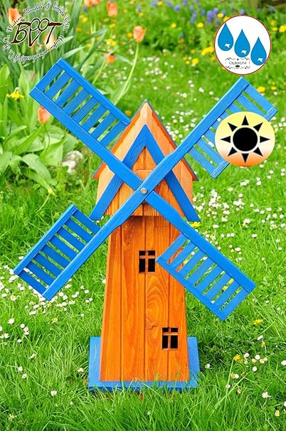 Windmühle aus Holz, Design-Mühle XXL, Gartenwindmühlen-KLASSIK 100 cm