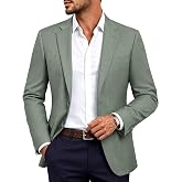 PJ PAUL JONES Mens Blazer Wool Blend Lightwieght Business Sport Coat Jacket | Herringbone, Slim Fit, Two Button, Casual Dress Sport Jacket, Machine Washable, Notched Lapel, Travel Wedding Party