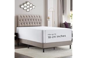 EMPYREAN BEDDING Empyrean White Extra Deep Pocket King Fitted Sheet Only, Hotel Luxury King Size Fitted Sheets Easily Fits 18 to 24 Inch Mattress, Super Soft, Wrinkle-Free Bottom Sheets with Corner Straps