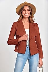 PRETTYGARDEN Women's Faux Suede Jackets 2024 Fall