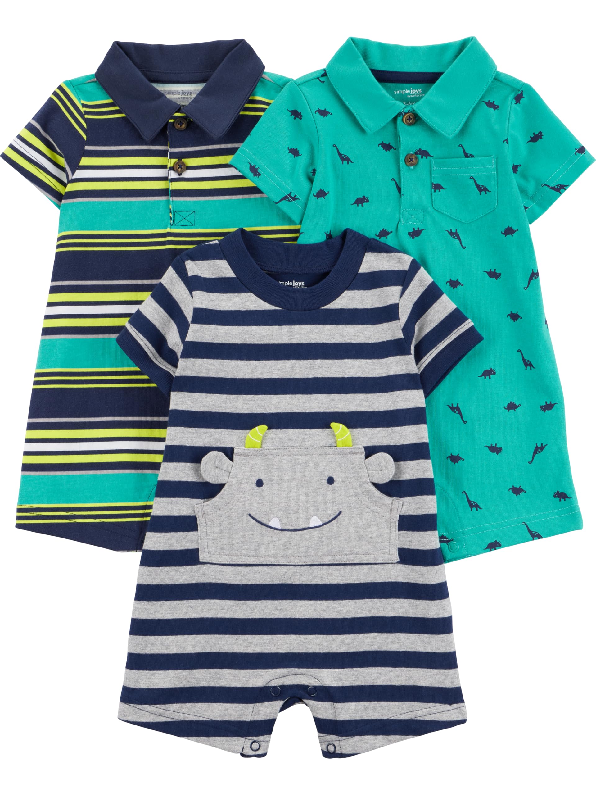 Simple Joys by Carter's baby-boys 3-pack Rompers
