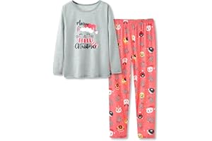 TEBBIS Trendy Tie Dye Spiral Pajamas for Girls 2-Piece Soft Long Sleeve & Pants PJ Set Jammies Size 6-18