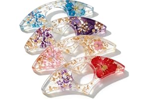4 Pieces Book Page Holder Handmade Dried Flower Thumb Ring Book Page Holder Bookmark Reading Accessories for Book Lovers Teac