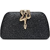 Amszke Glitter Clutch for Women, Elegant Evening Purse Formal, Sparkly Wedding Bag for Parties Cocktail Receptions