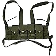 warrepplica Rhodesian Fereday & Sons Chest Rig with Grenade Pocket FAL/G3/M14 Bush War/20rd .308/7.62x51mm 6 Magazine Pouch Tactical Chest Rig with Grenade Pocket