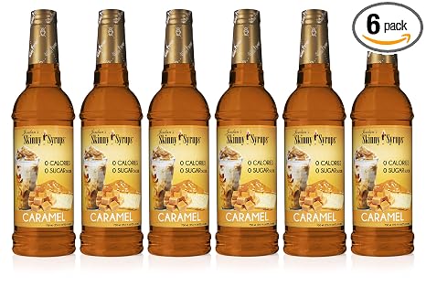 Jordan S Skinny Syrups Caramel Sugar Free Coffee Flavoring Syrup 25 4 Ounce Bottle Pack Of 6 Amazon Com Grocery Gourmet Food