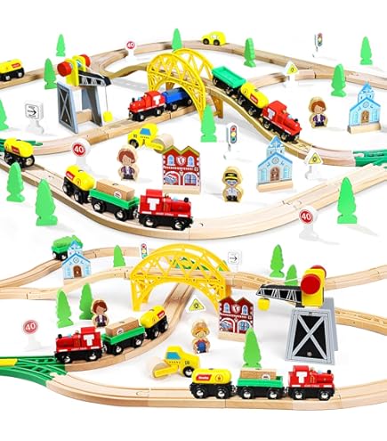 Kipipol Wooden Girls Wooden Train Set Train Table Kipipol Wooden