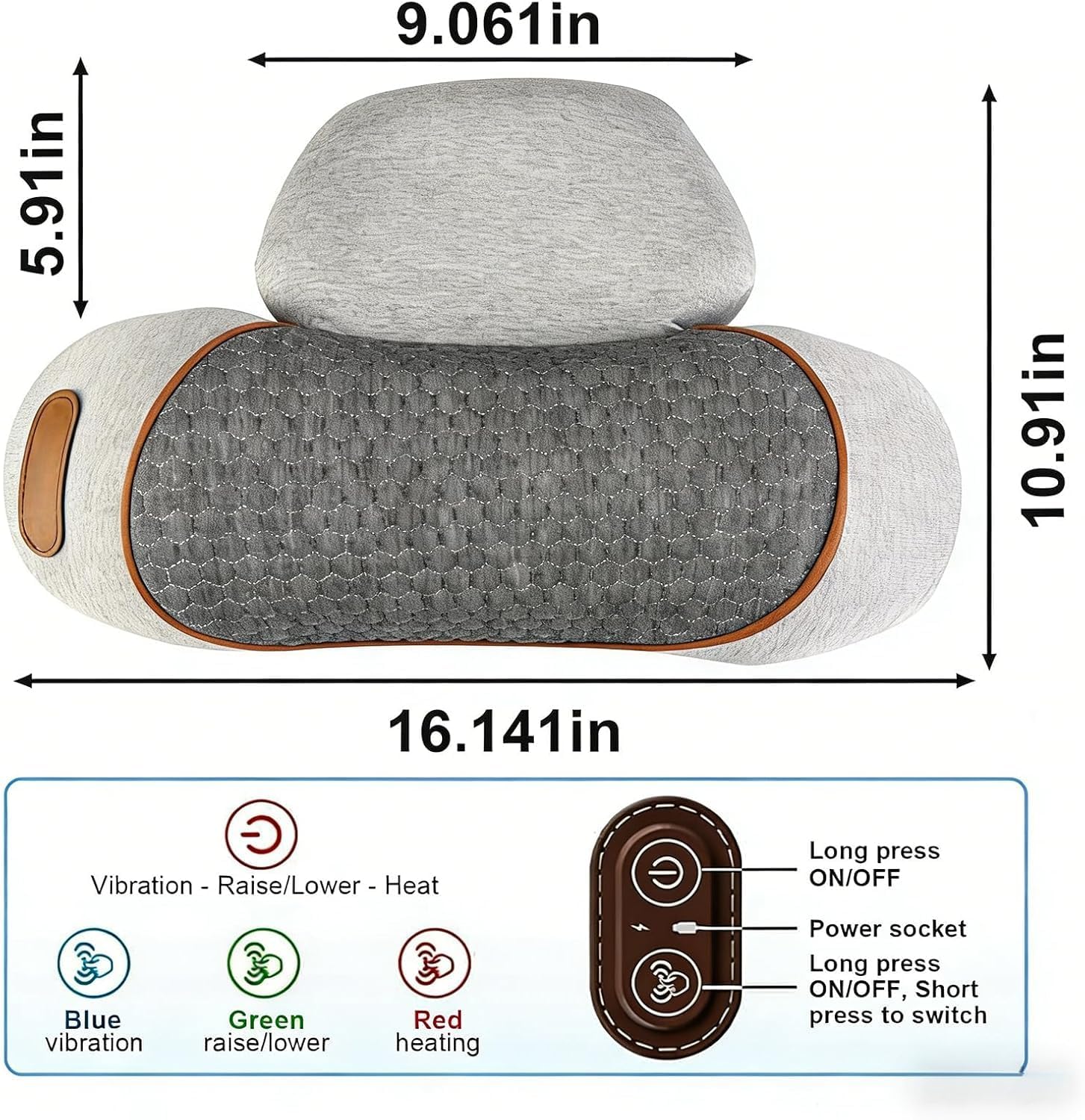 Condition photo showing New/Like New for xhalvaen 3 in 1 neck massager pillow for women men - neck massager pillow with heating and cervical 