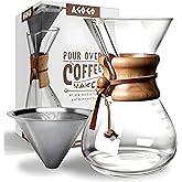 AGOGO Pour Over Coffeemaker Set Classic Series with Filter 8 Cups