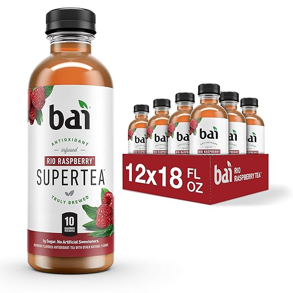 BAI ICED TEA, RIO RASPBERRY, ANTIOXIDANT INFUSED SUPERTEA,...