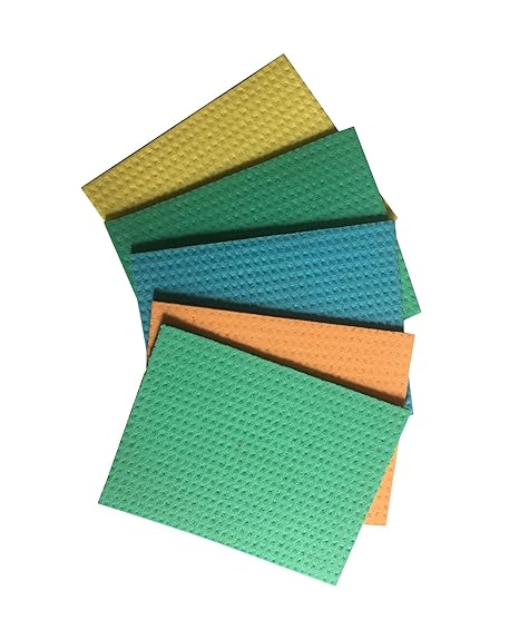 Brite Guard Cellulose Cleaning Sponge Mop (20 x 16 x 0.5 cm, Multicolour) - Pack of 5 Pieces