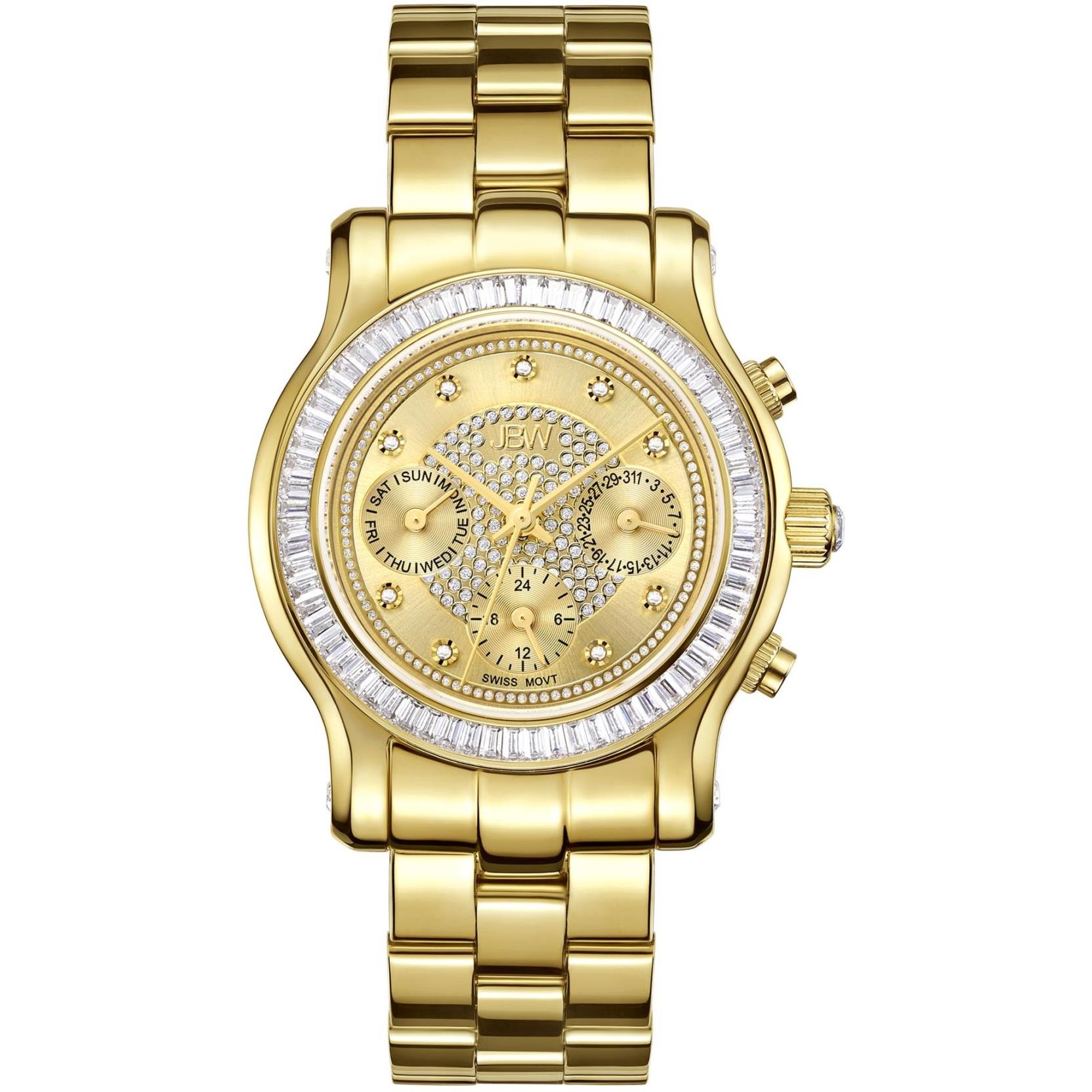 JBW Women's Laurel 38mm 18K Gold Plated Bracelet Swiss Quartz Watch J6330A