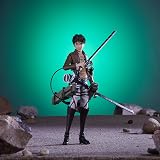 Total Anime Attack on Titan Eren Jaeger 6.5-Inch Figure with Swappable Faces view 2