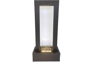HI-LINE GIFT LTD Zinc Metal Wall Of Water Fountain with Light