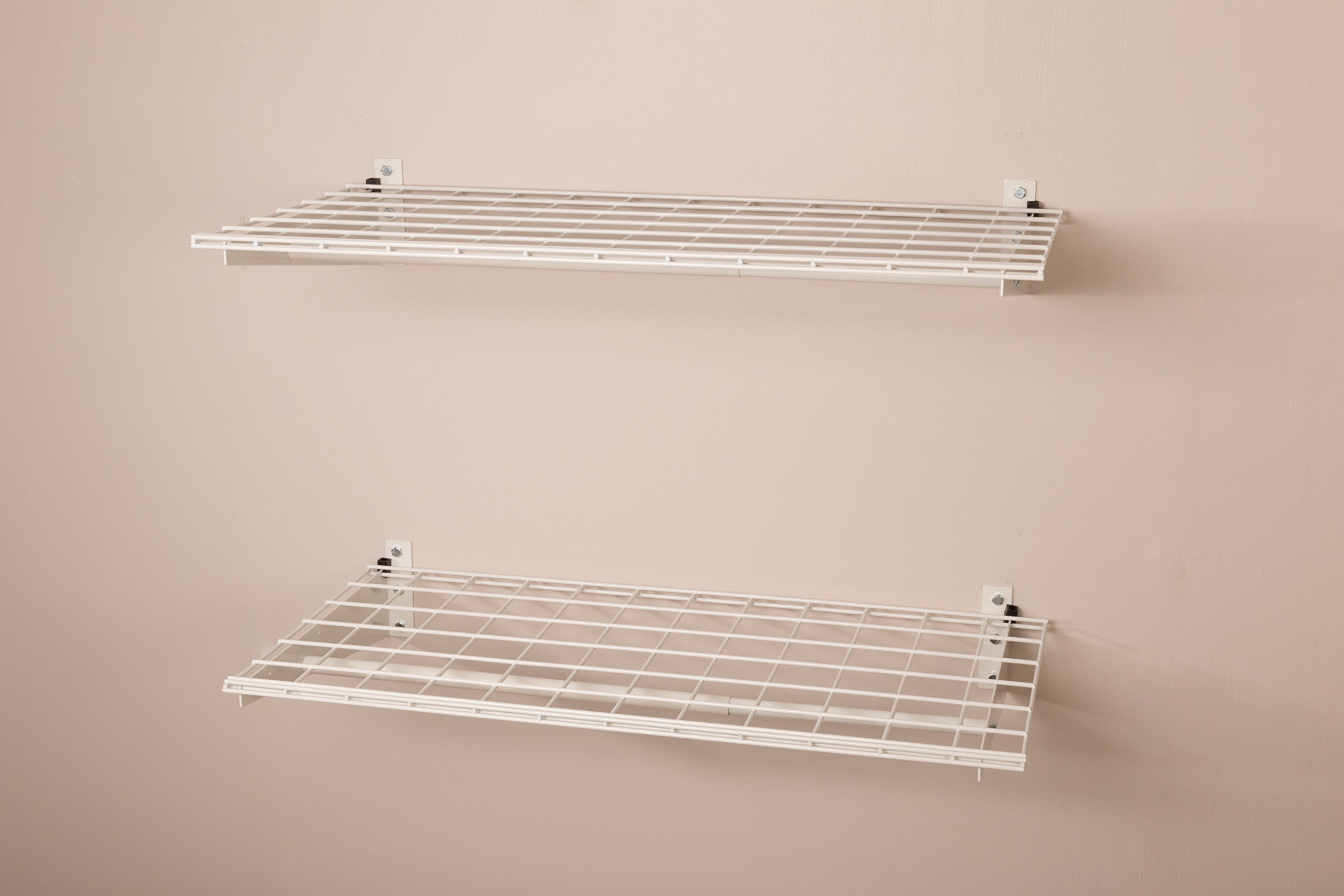 HyLoft 00777 36by18Inch Wall Shelf with Hanging Rod, 2Pack eBay
