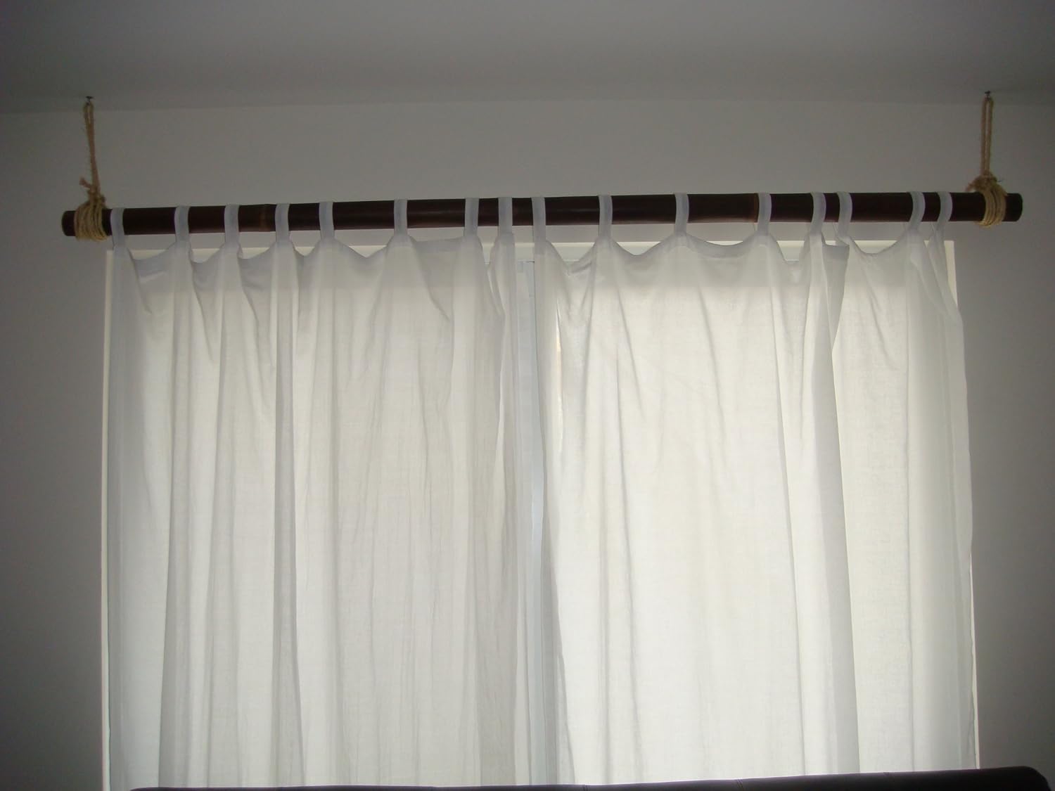 Bamboo Curtain And Bamboo Curtain Rod Set Amazon Co Uk Kitchen Home