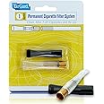 TarGard Reusable Cigarette Filter Holder, Portable Filter System, Easy to Clean, Trusted Over 50 Years (1 Black Mouthpiece, 1 Clear Mouthpiece, Metal Filter)