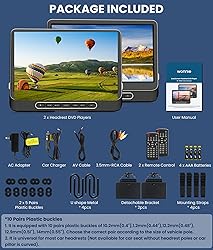 WONNIE 12" Dual Car DVD Players Portable DVD