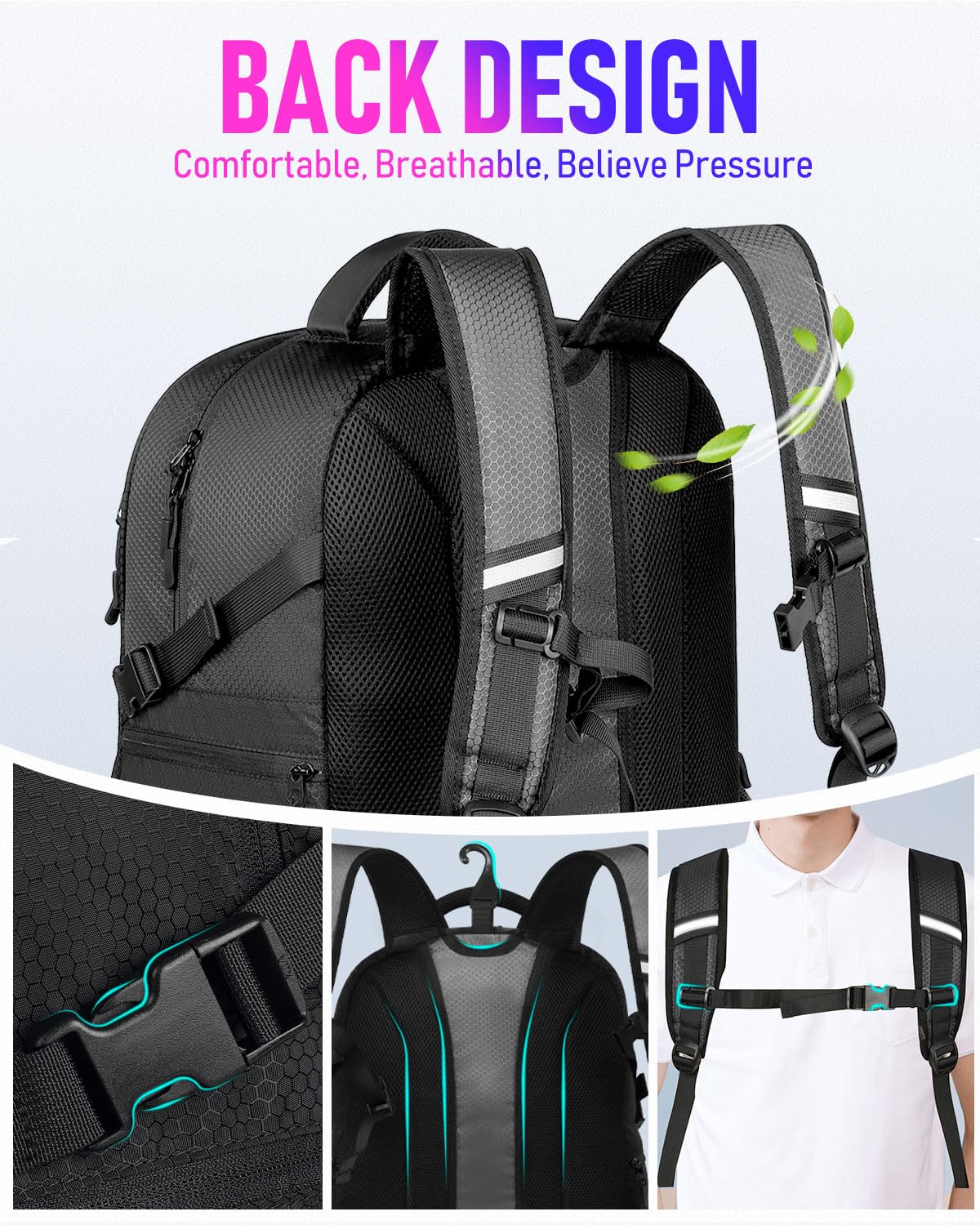Basketball Bag Backpack with Ball Holder Shoes Compartment, Large Basketball Accessories Sports Bag