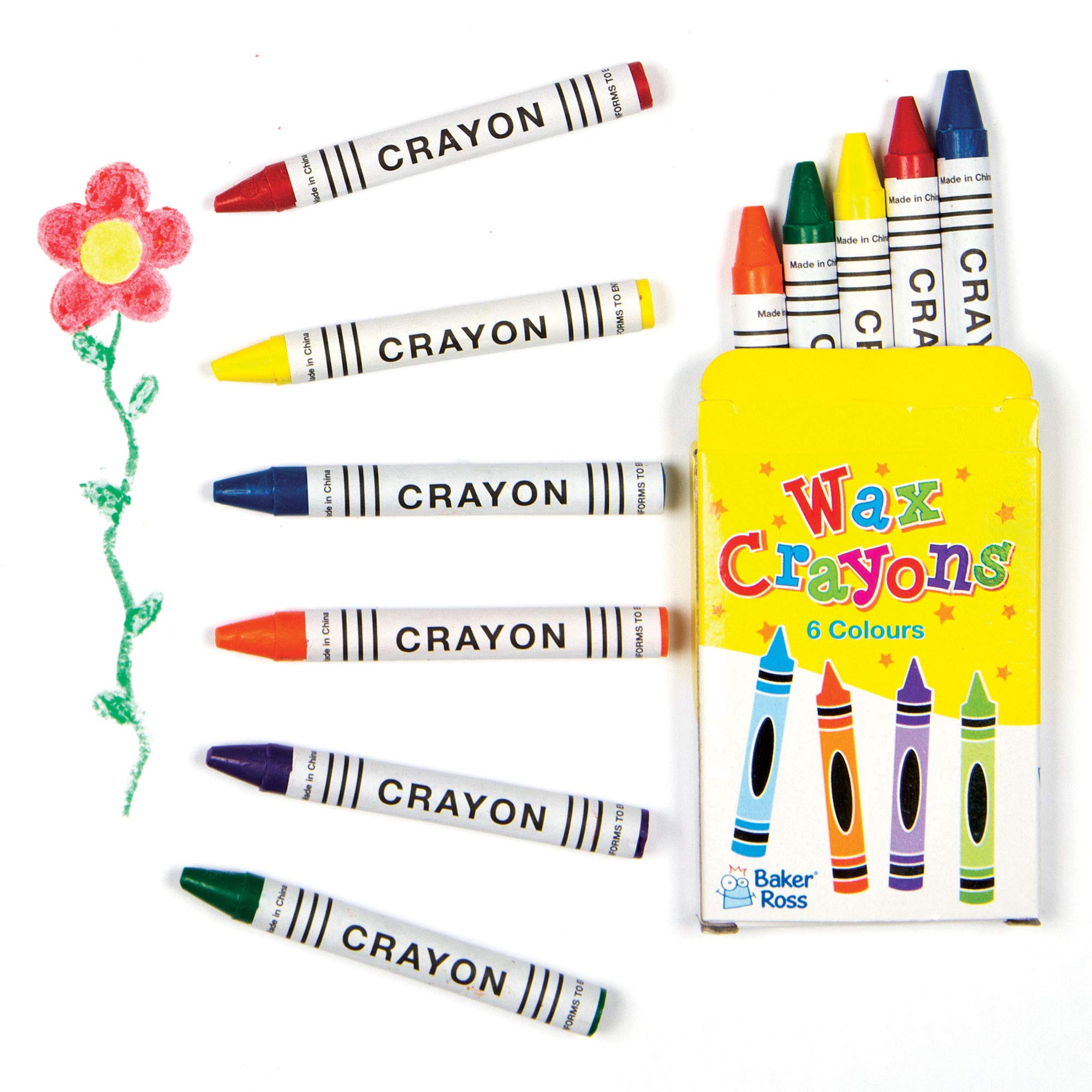Baker Ross Mini Crayons (Pack of 8 boxes) For Kids To Decorate, Arts and Crafts