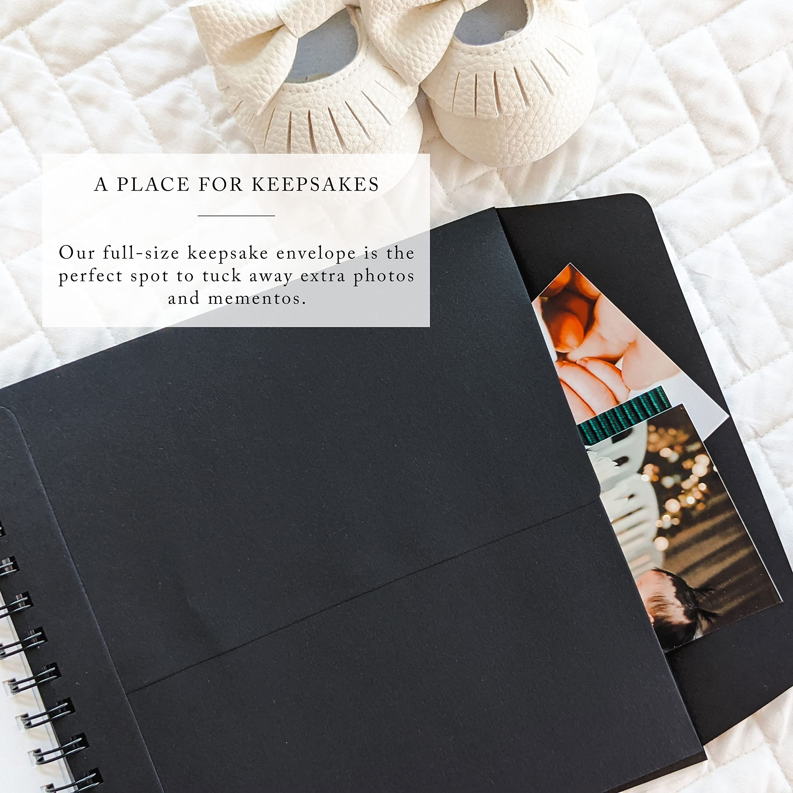 Pregnancy Journal: Welcoming Our Little One, A simple black and white keepsake journal to document important pregnancy milestones + add photos
