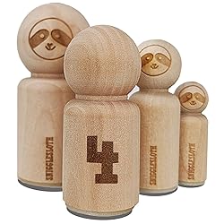Fun Bold Font Letters and Numbers Rubber Stamp for