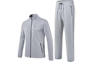 MoFiz Men's Tracksuits Sweatsuits for Men Athletic Set 2 Piece Track Suits Jogging Casual Warm Up Full Zip Running Sports