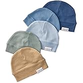 Butterblu Charlie 5-Pack Caps 100% Organic Cotton Beanie Hats for Newborn and Baby Girls, Boys, Unisex