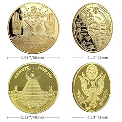 ASmileIndeep 9PCS Masonic Challenge Coin
