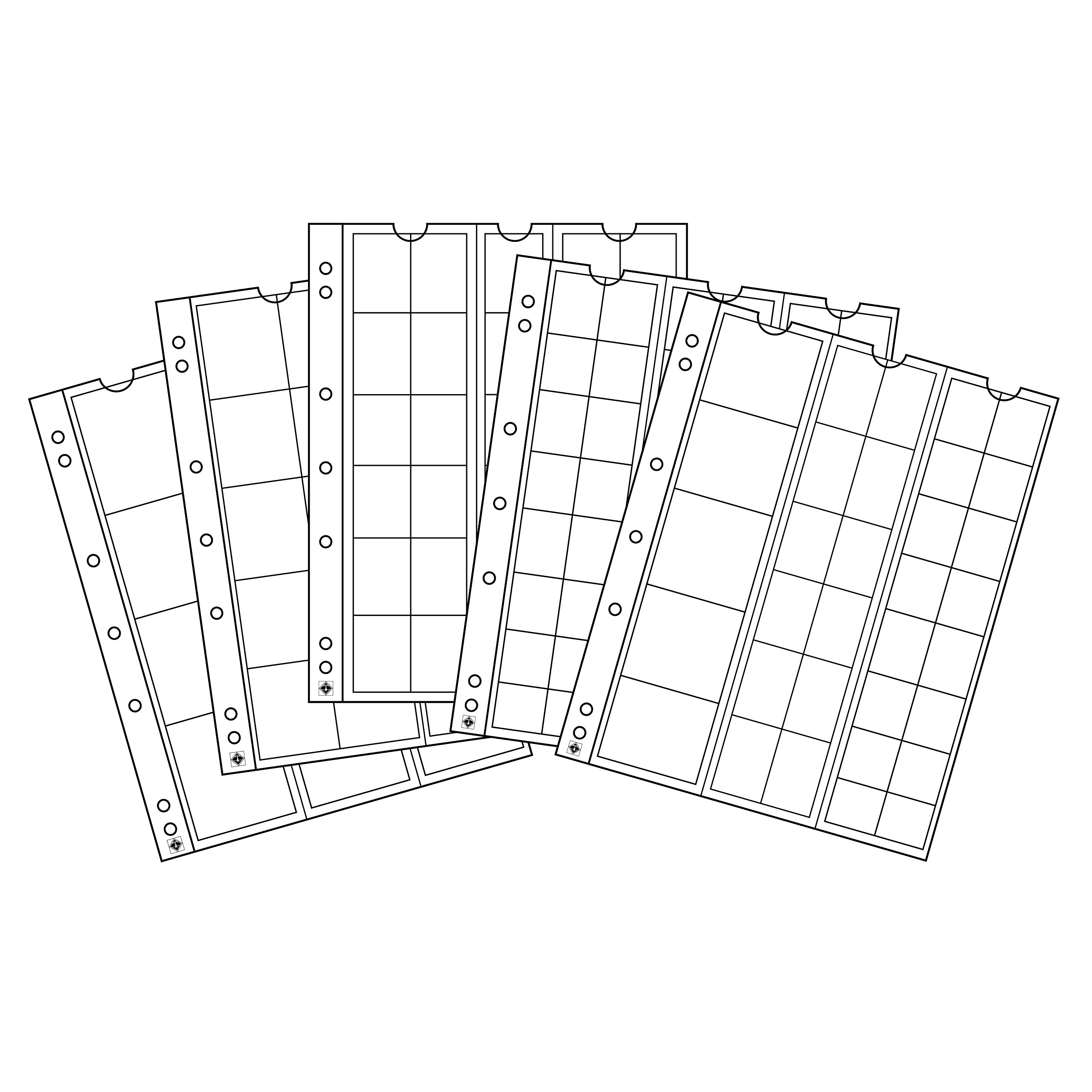 Leuchtturm 338347 Coin Sleeves Numis Assortment - Mix for coin storage for coins with Ø 44, 34, 25, 17 mm - Pack of 5