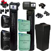 AFW Filters Built Fleck 5600SXT 48,000 Grain Water Softener with Upflow Carbon Filter (10% Resin with Carbon)