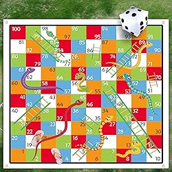 Realspring 9.8 ft Giant Snakes and Ladders Game