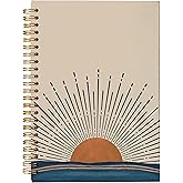 VNWEK Boho Notebook,Hardcover Spiral Notebooks 5.5×8.3 Inch,Aesthetic Notebook,Boho JournalGifts For Woman Man