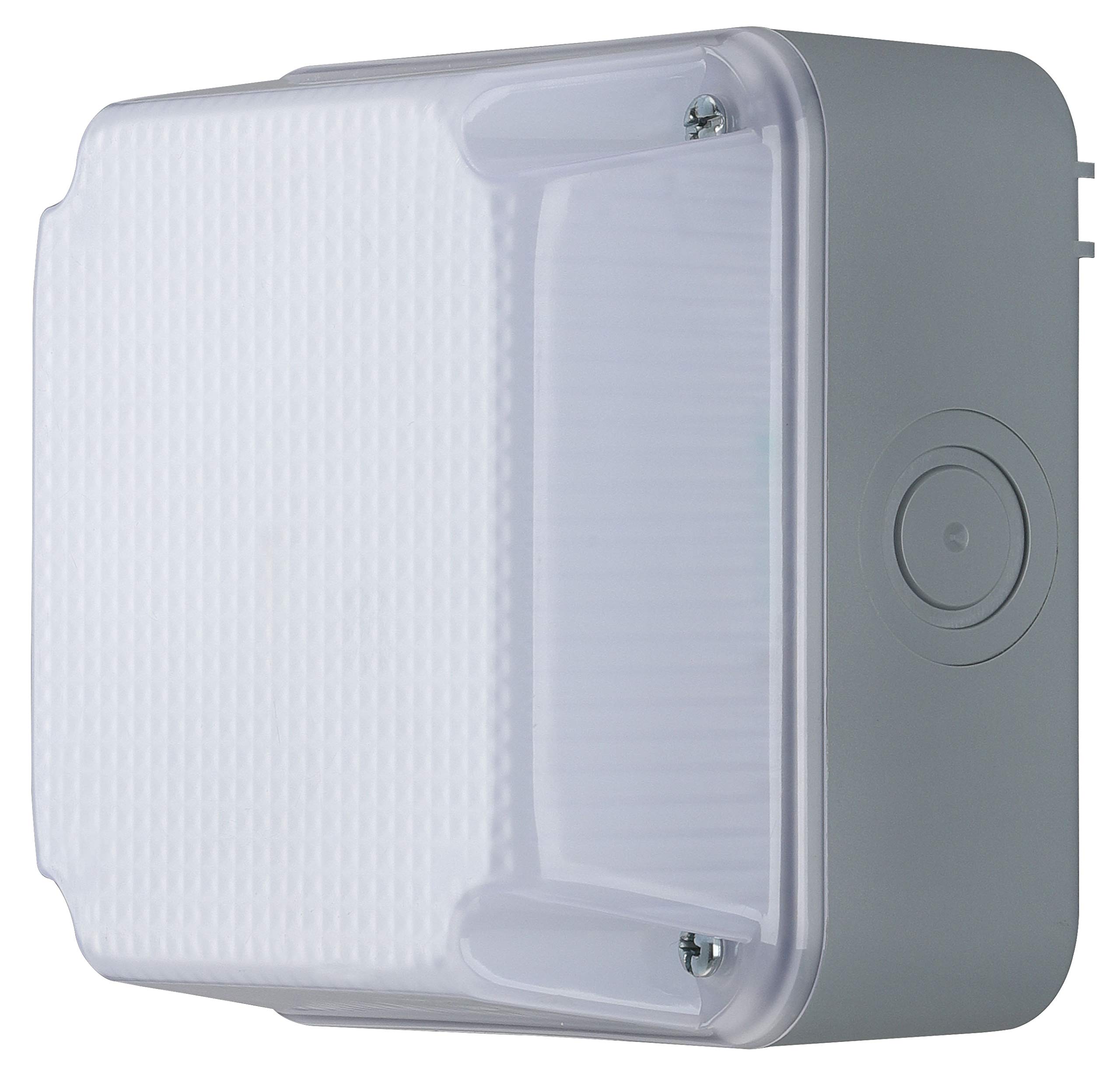 Luceco LED Storm Outdoor Bulkhead Light, 11.5 x 11.5 cm, 4.5 W, 4000K Colour Temperature, White Plastic