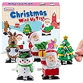Prextex Christmas Wind Up Toys for Kids & Adult - Santas Tree Deer and Snowmen Wind Up Stocking Stuffers - Christmas Windup T