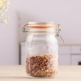 Kilner 1 Litre Clip Top Jar Airtight Glass Storage for Food & Preserving view 2