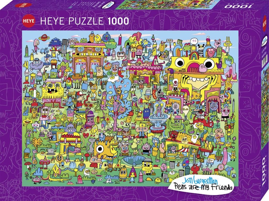 Heye Doodle Village 1000 Piece Jigsaw Puzzle - Silver