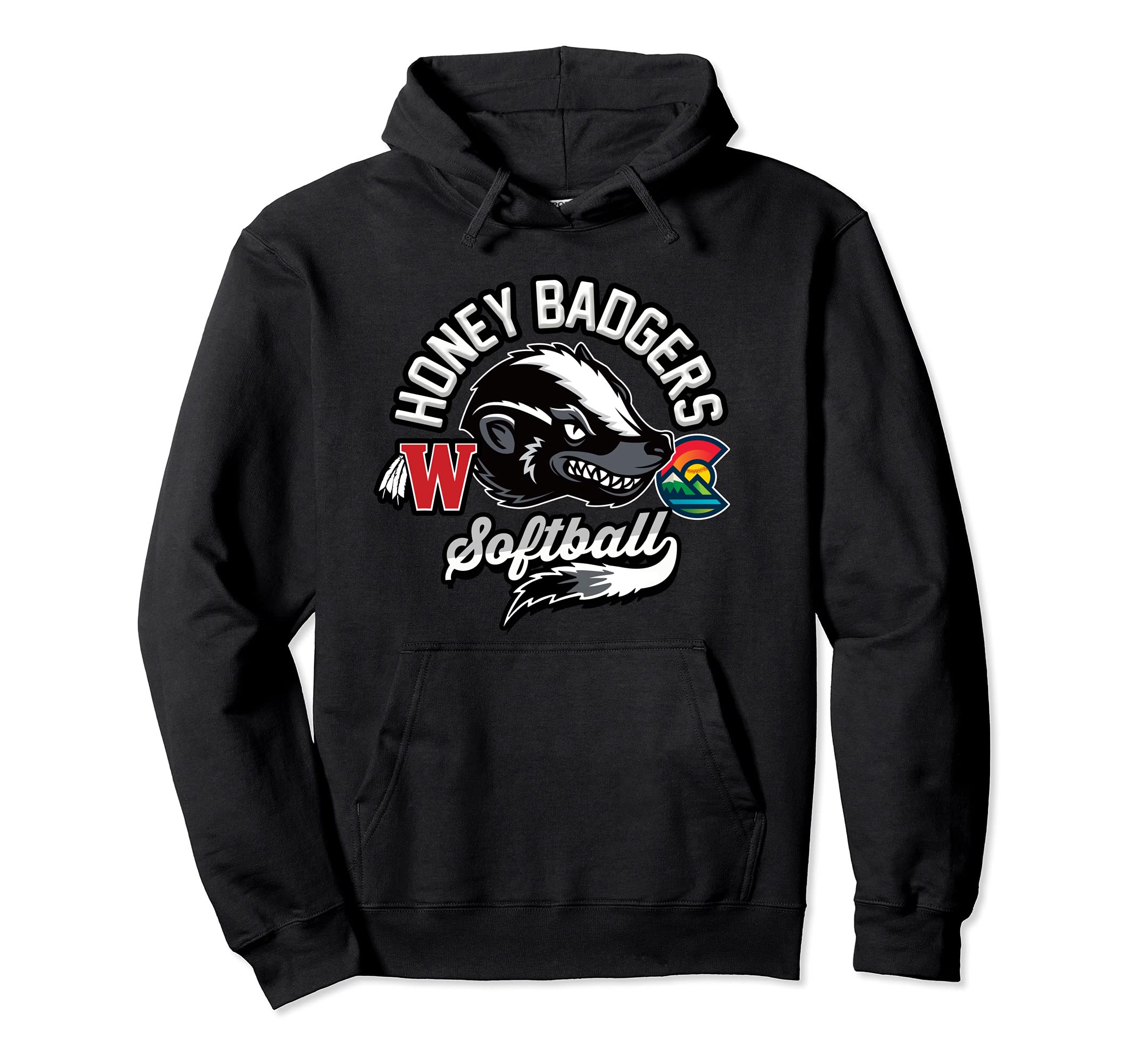 Colorado Honey Badger Softball Team Jersey Pullover Hoodie
