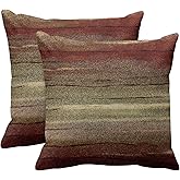 Emvency Set of 2 Throw Pillow Cover Western Tribal Geometric Brown Southwest Decorative Pillow Case Home Decor Square 18 x 18 Inch Pillowcase