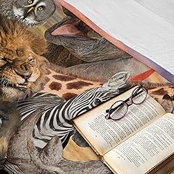 Ambesonne Animals Throw Blanket, Safari Savannah of