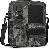 Wowelife Small Canvas Messenger Bag, Classic Vintage Black Shoulder bag, Small Tactical Bag Brown, Crossbody Casual Pack