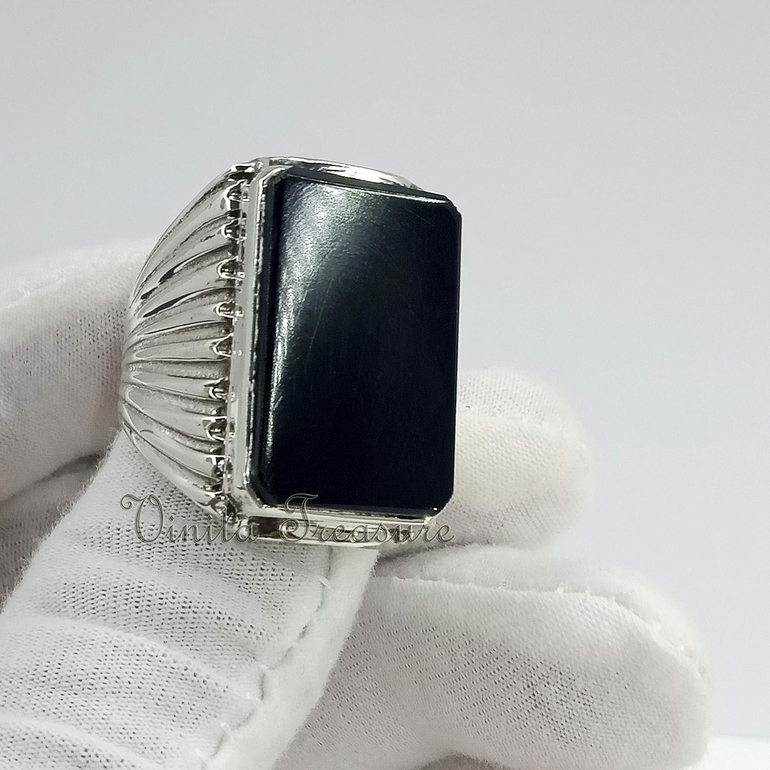 Amazon Com Black Onyx Ring 925 Sterling Silver Jewelry Handmade Natural Black Onyx Mens Signet Ring Anniversary Gift For Husband Rectangle Black Onyx Gemstone Mens Heavy Silver Ring Handmade