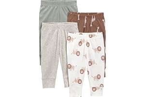 Simple Joys by Carter's Unisex Baby 4-Pack Neutral PantPants